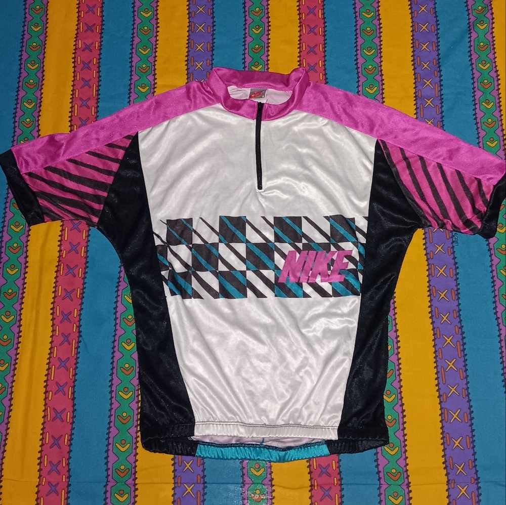 80s Nike Gray Tag Vintage Bicycle Jersey Bike Shirt